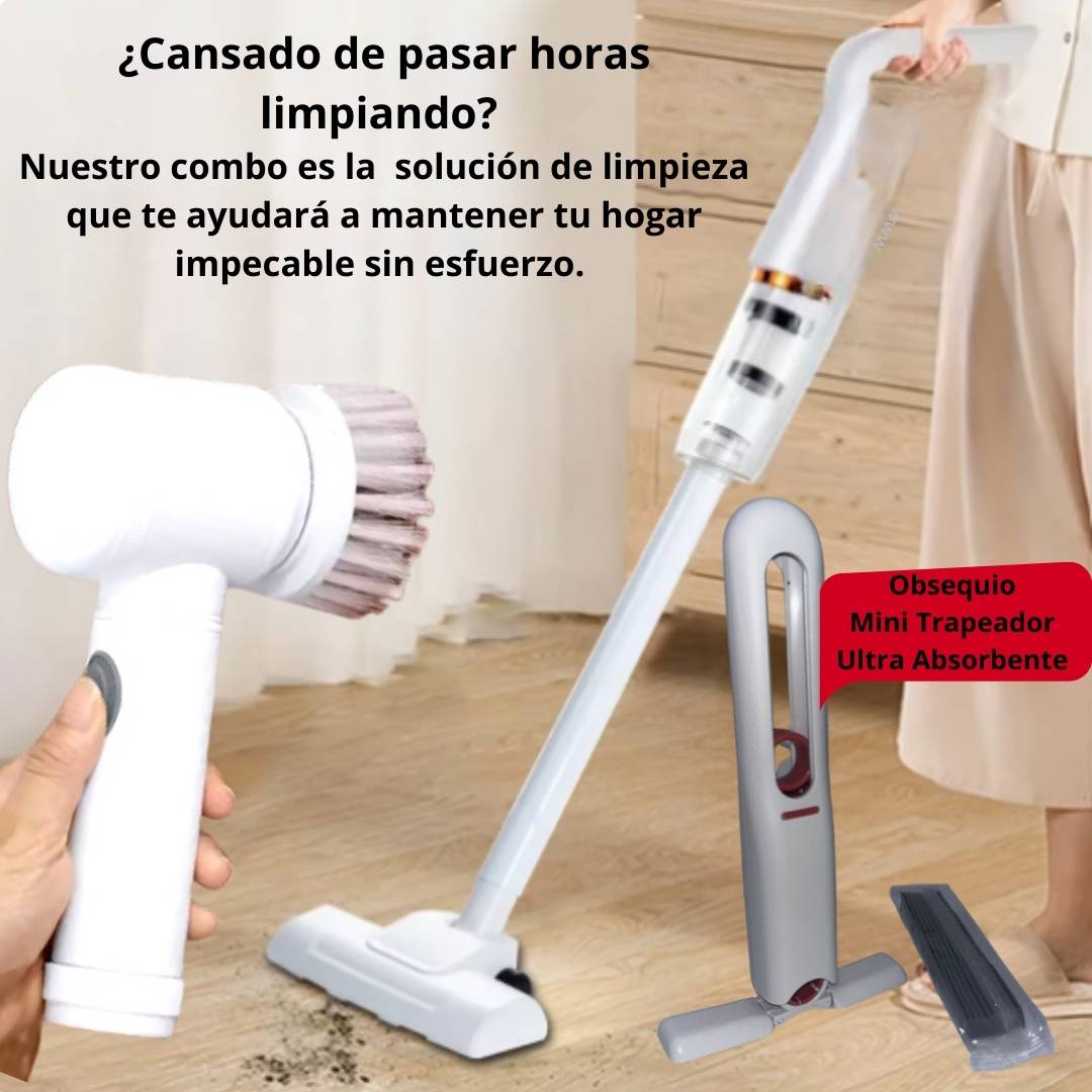 Combo Aspiradora 3 en 1 y Cepillo Magic Brush